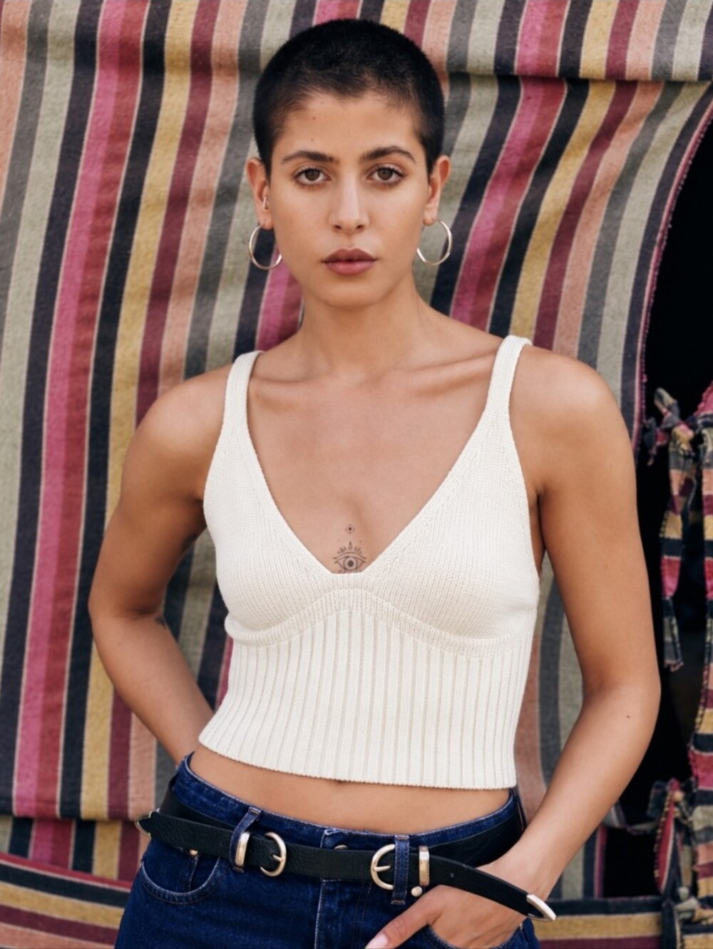 KOTN KNIT CROP TANK TOP
